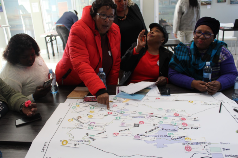 Workshop participants discuss the current state of the Swartkops catchment.